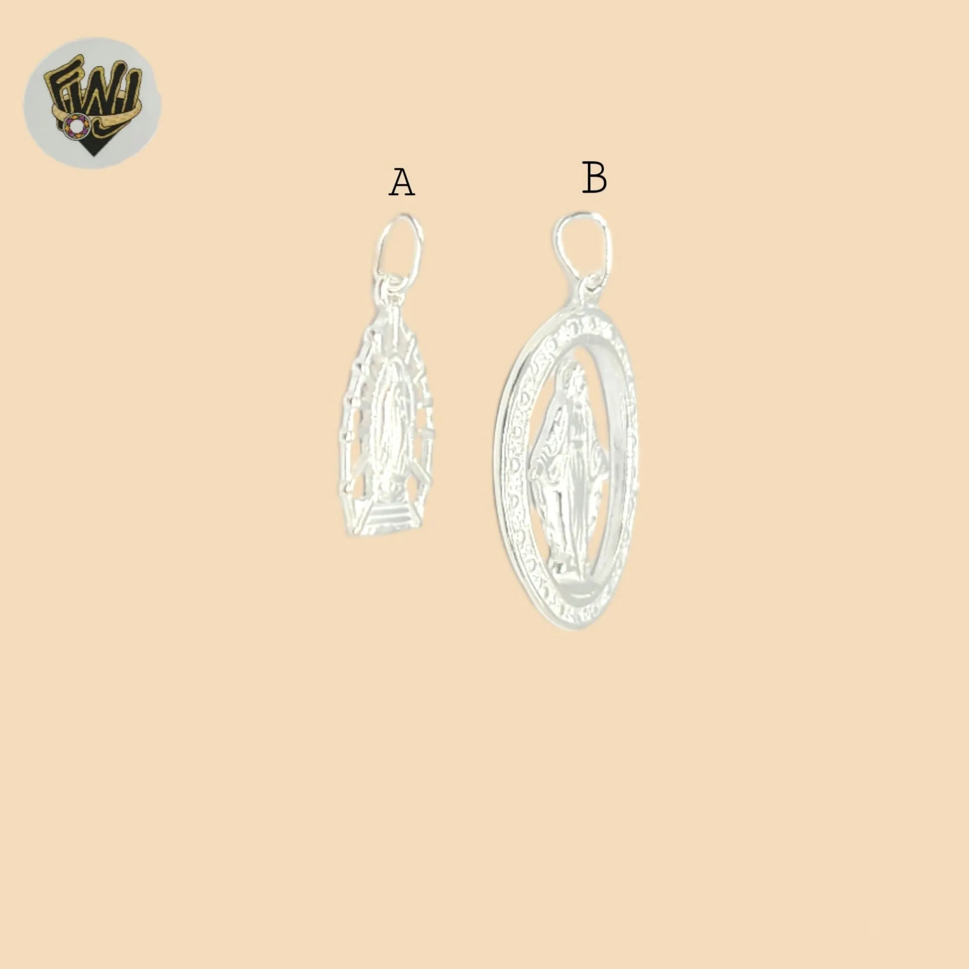 (2-1092) 925 Sterling Silver - Religious Pendants.