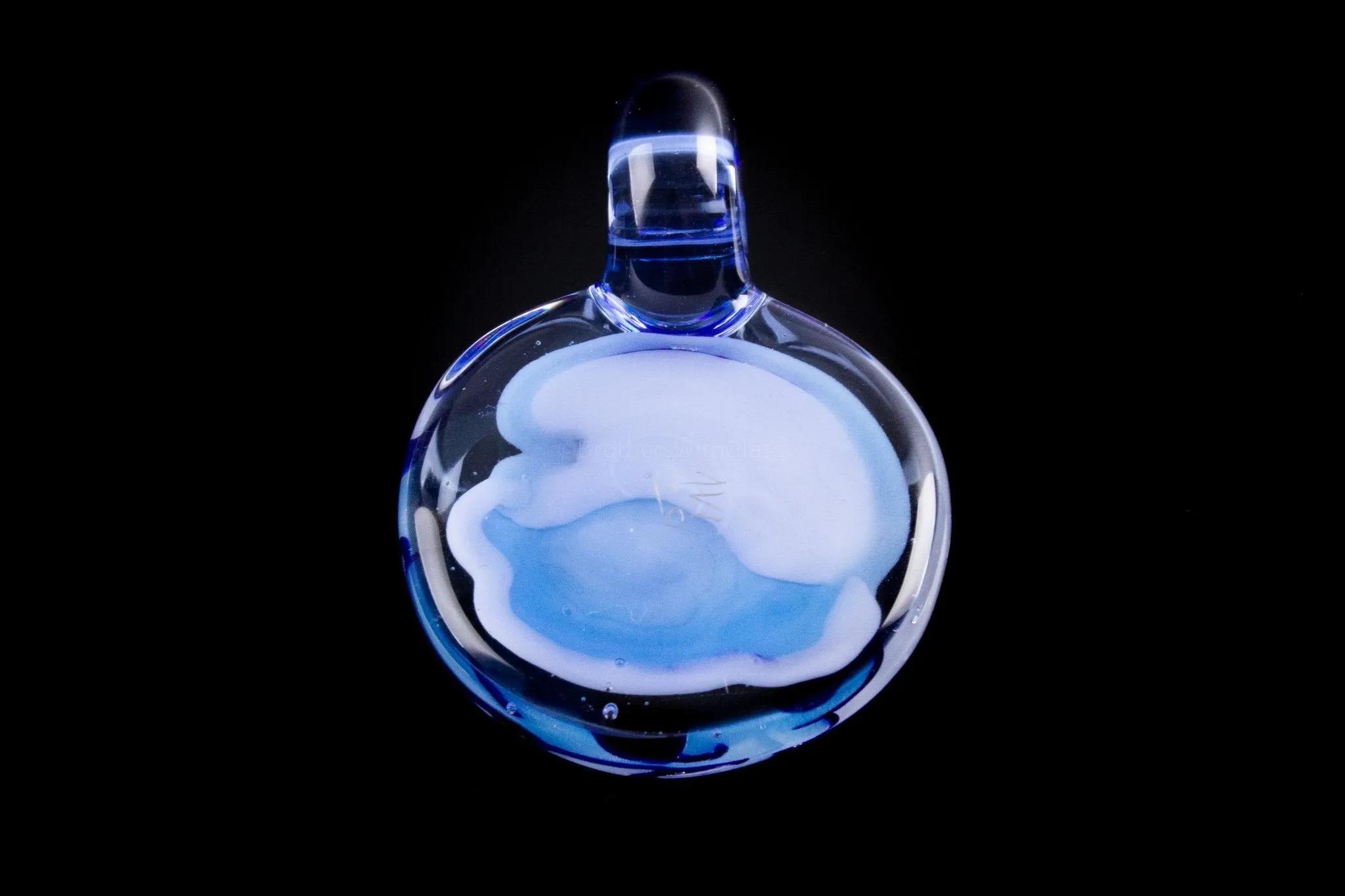 AVI Glass Character Themed Clumsy Smurf Pendant with Opal