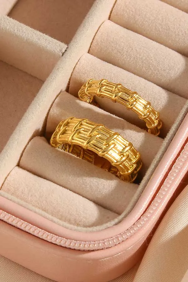 Braided Rattan Style Ring