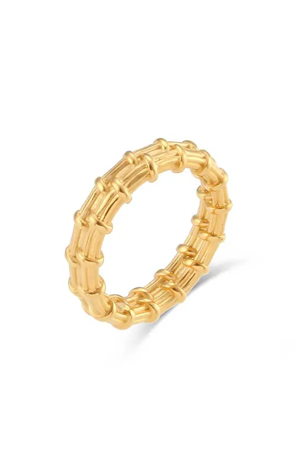 Braided Rattan Style Ring