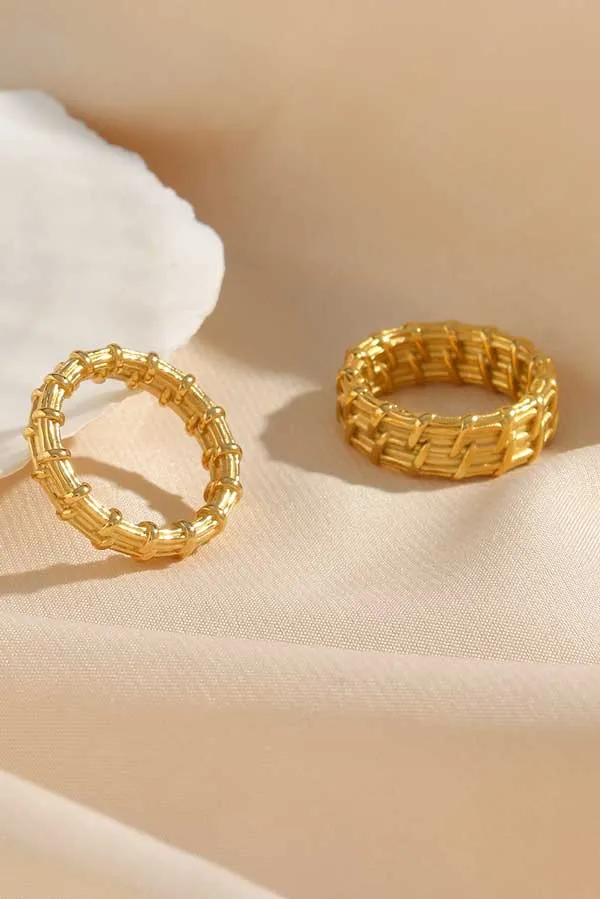 Braided Rattan Style Ring