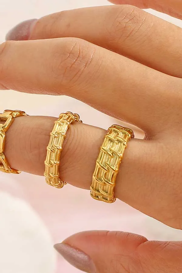 Braided Rattan Style Ring