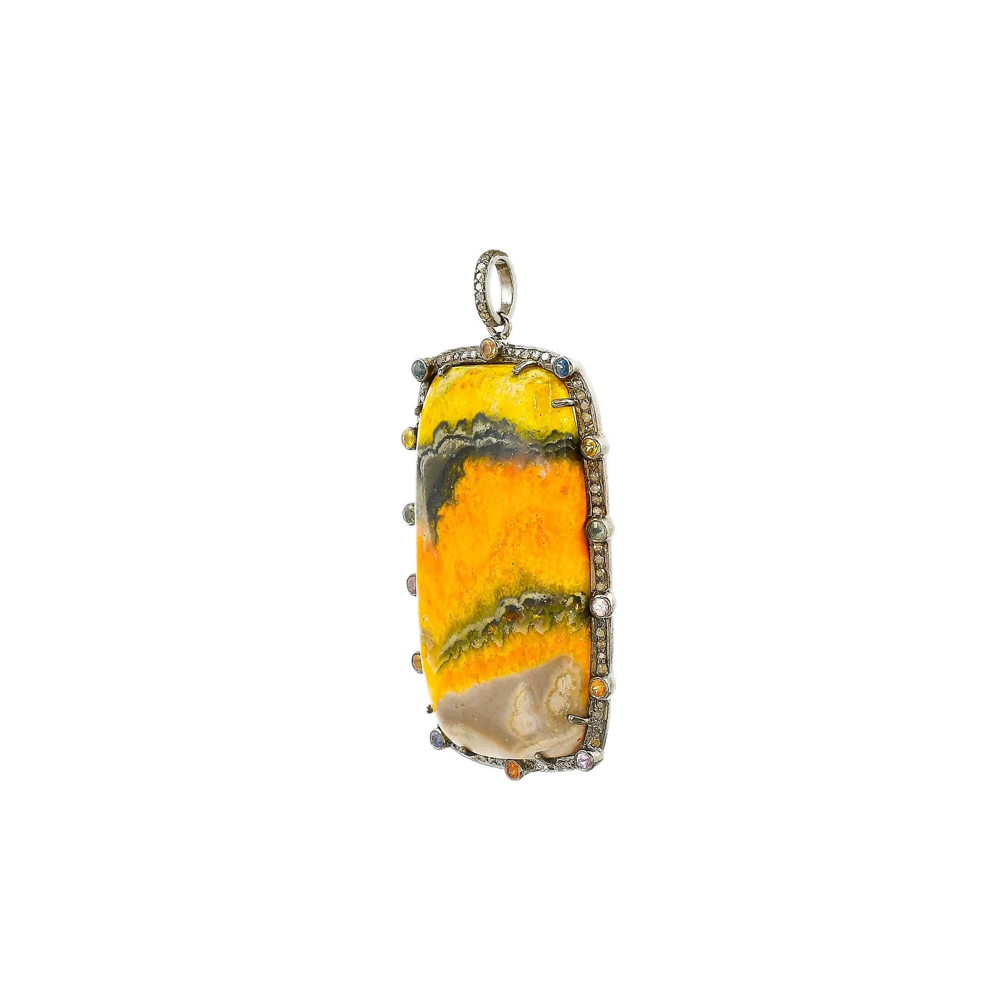 Dainty Bumble Bee and Sapphire Pendant
