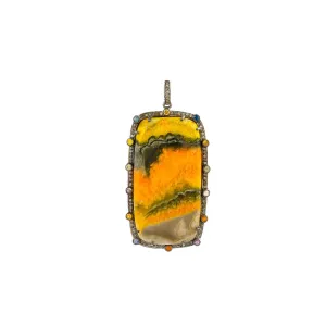 Dainty Bumble Bee and Sapphire Pendant