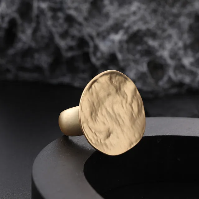 Fashion Irregular Thick Gold And Silver Color Ring
