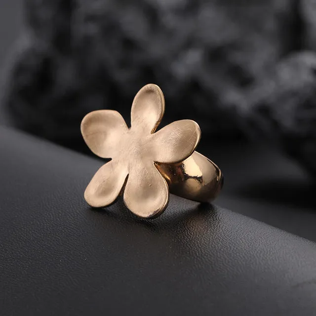 Fashion Irregular Thick Gold And Silver Color Ring