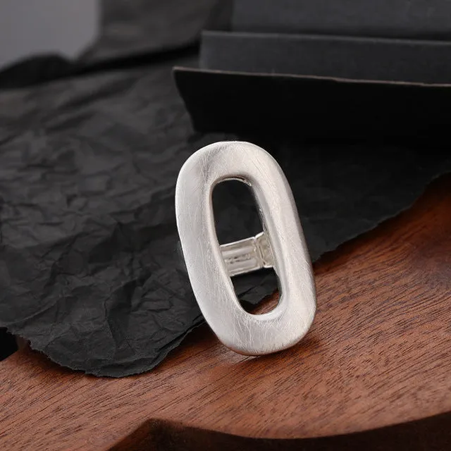 Fashion Irregular Thick Gold And Silver Color Ring