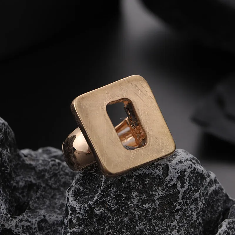 Fashion Irregular Thick Gold And Silver Color Ring