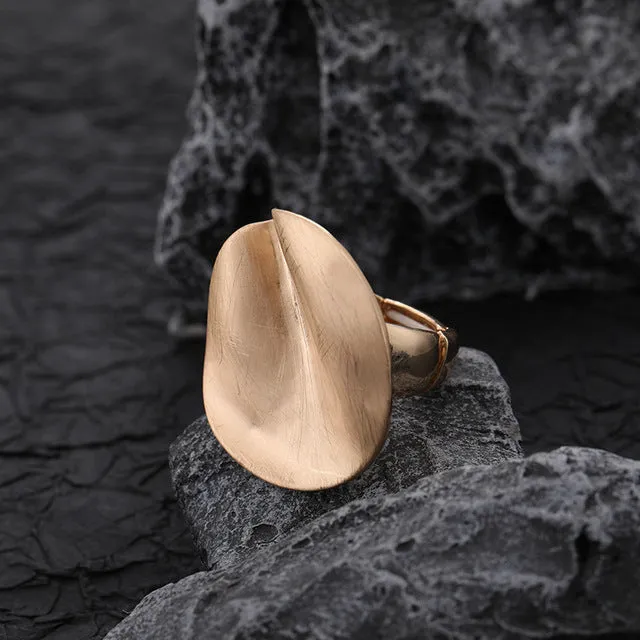 Fashion Irregular Thick Gold And Silver Color Ring