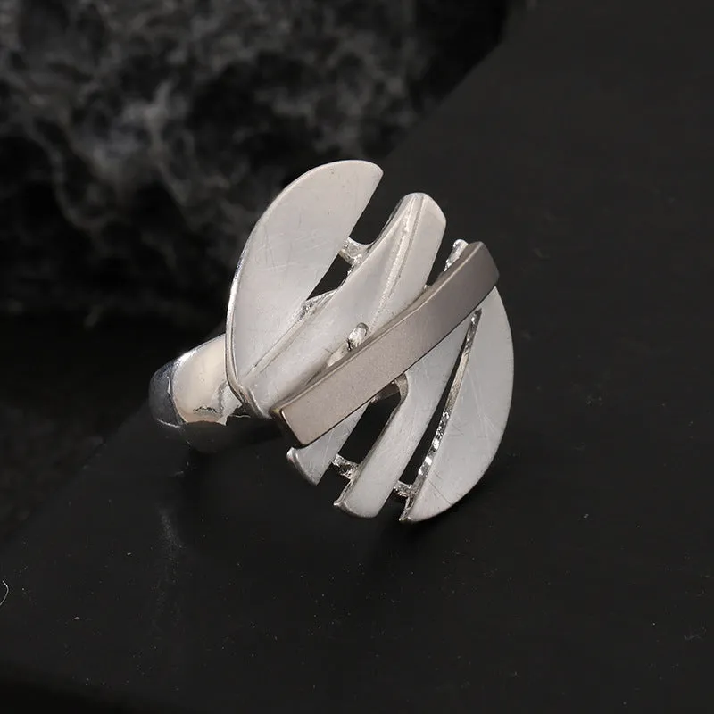 Fashion Irregular Thick Gold And Silver Color Ring