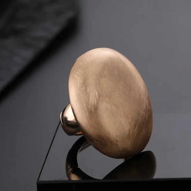 Fashion Irregular Thick Gold And Silver Color Ring