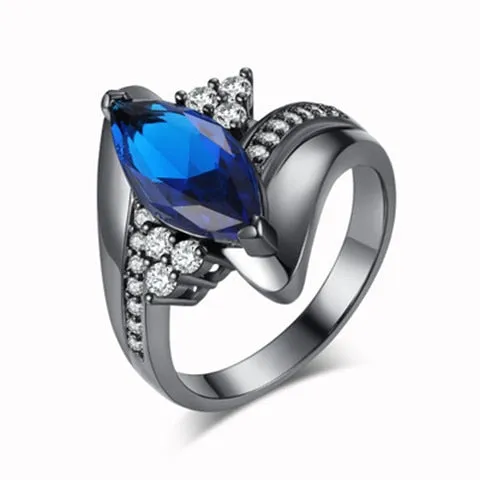 Hot sale New Design Luxury Big Oval CZ Ring Golden Color Wedding ring  Fine Jewelry for Women