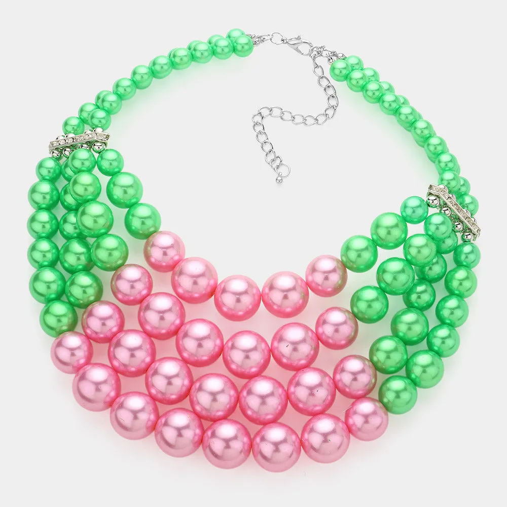 iLLASPARKZ 4Row Strand Pearl Necklace