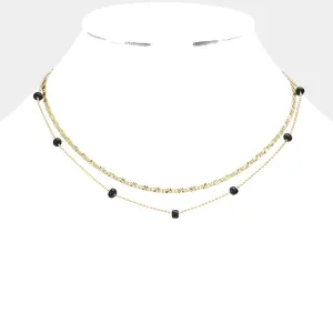 iLLASPARKZ Bead Station Double Layered Necklace