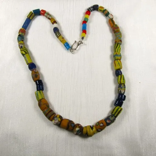 Mixed African Trade Bead Necklace Inspiring Jewelry