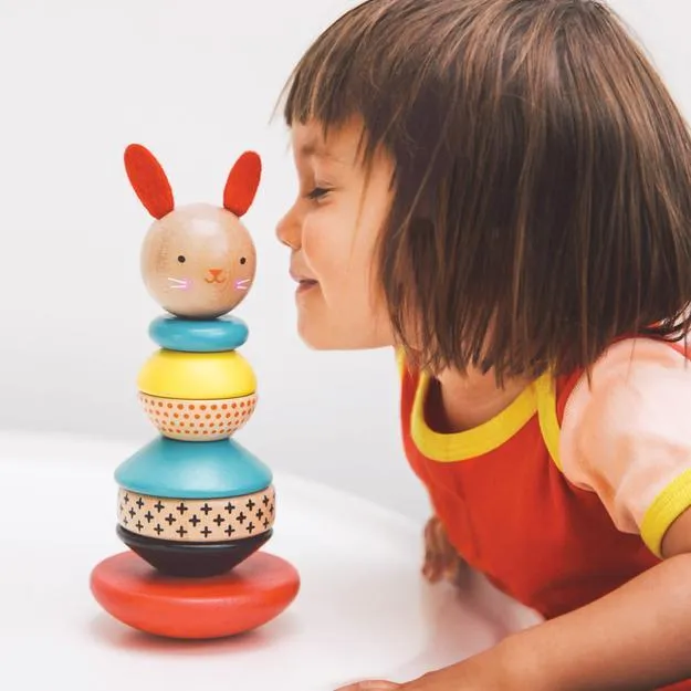 Rabbit Wood Stacking Toy
