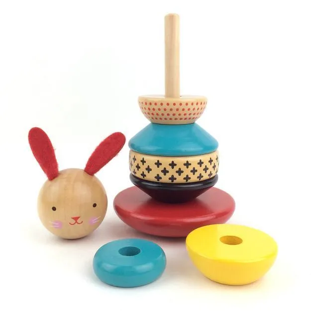 Rabbit Wood Stacking Toy