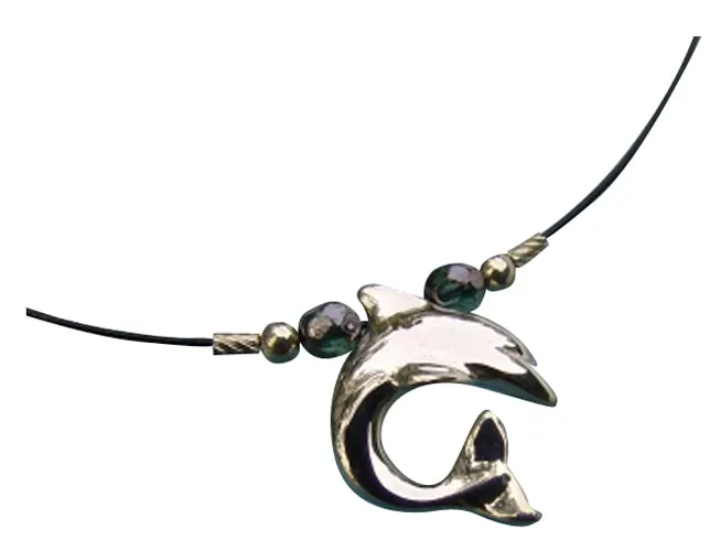 Sculptural Sterling Silver Ocean Themes Pendants Finished with Glass Beads