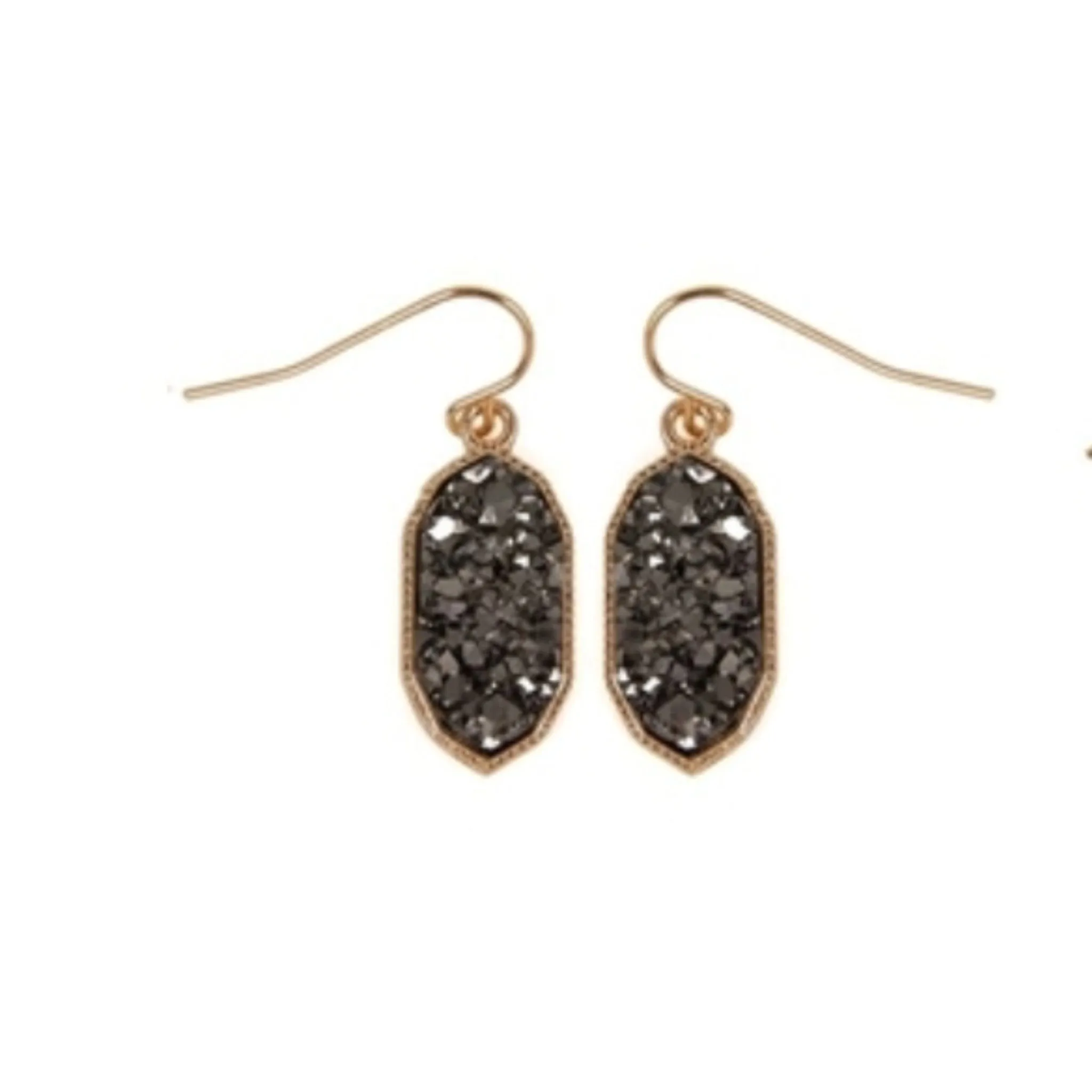 Small Druzy Crystal Earrings
