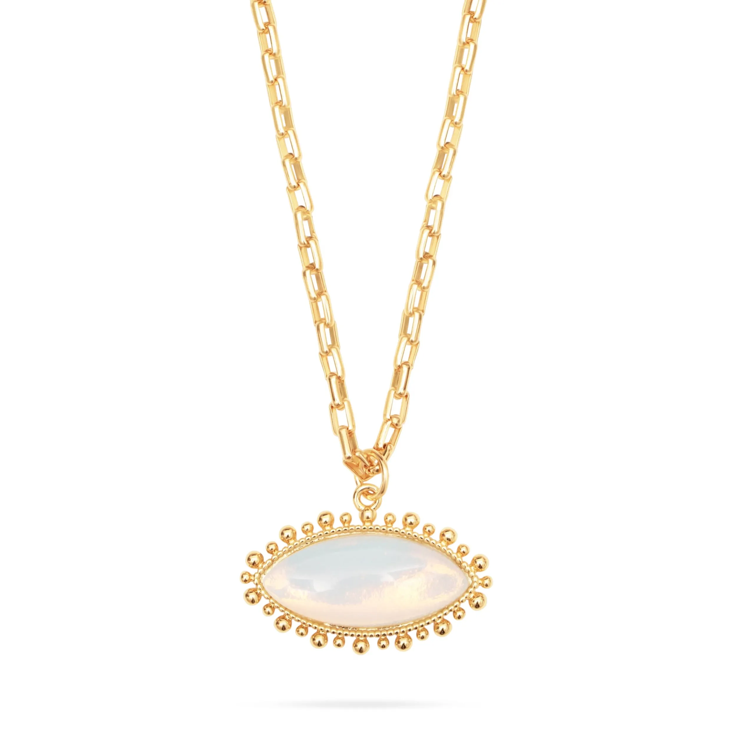 Talis Chains White Opal Pendant Necklace in White