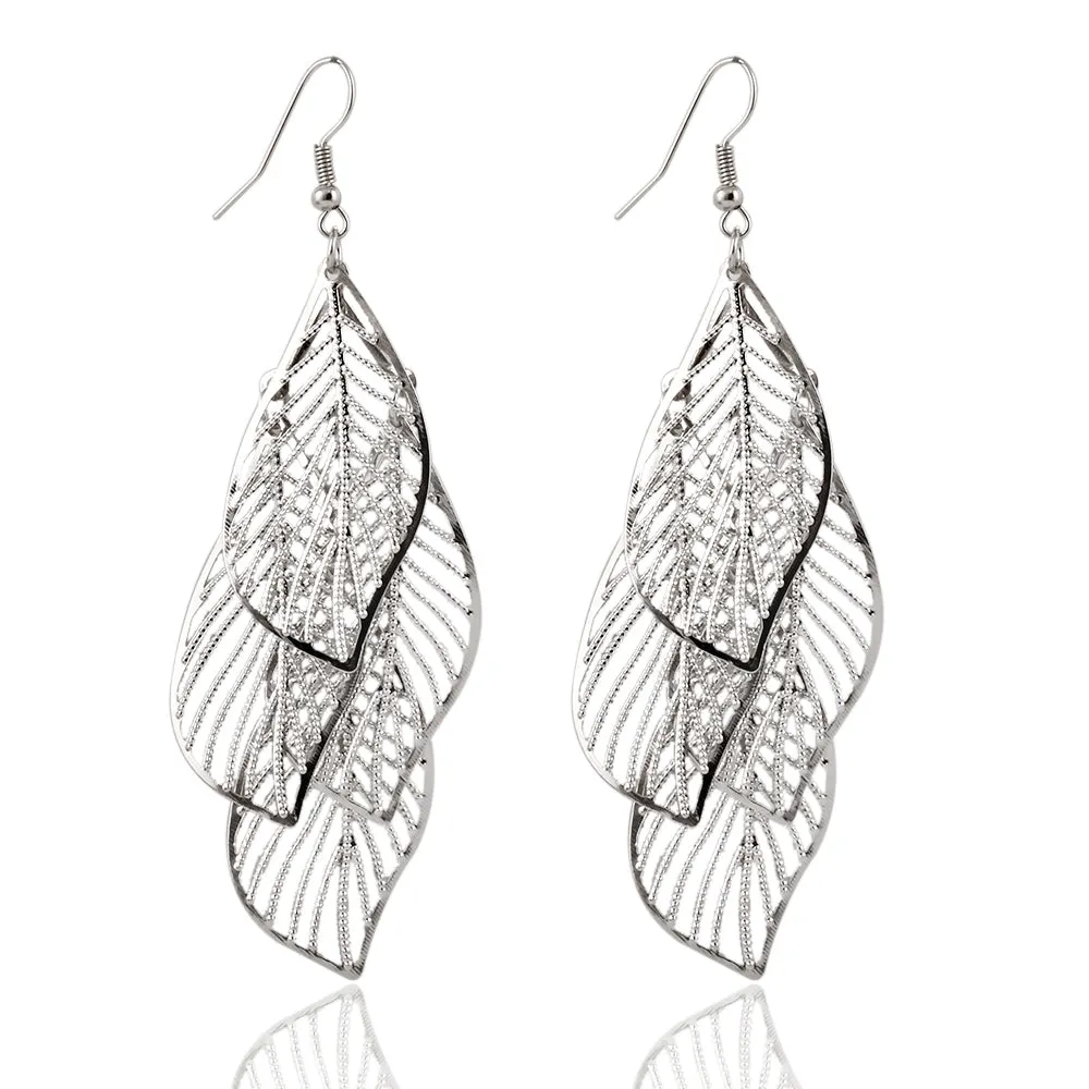 Tassel Leaf Drop Earrings