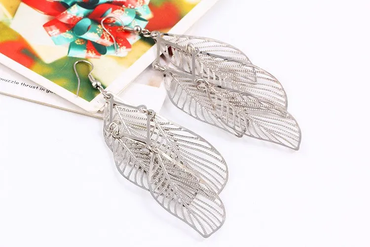 Tassel Leaf Drop Earrings