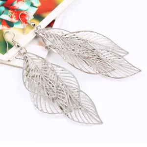 Tassel Leaf Drop Earrings
