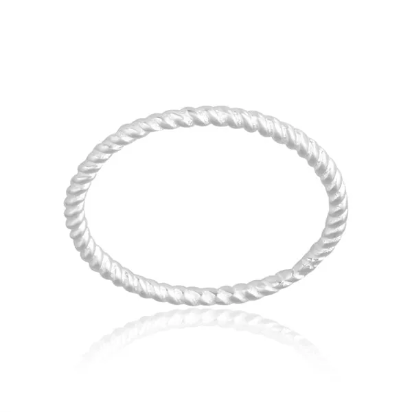 Twist Stacking Ring in Sterling Silver