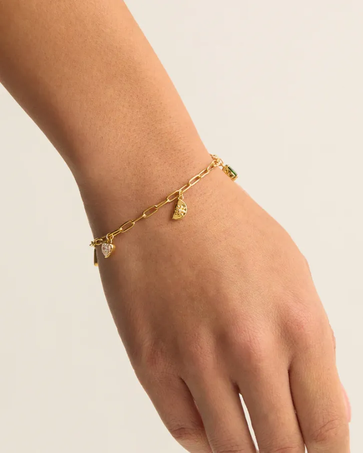 Wanderlust Charm Bracelet Gold