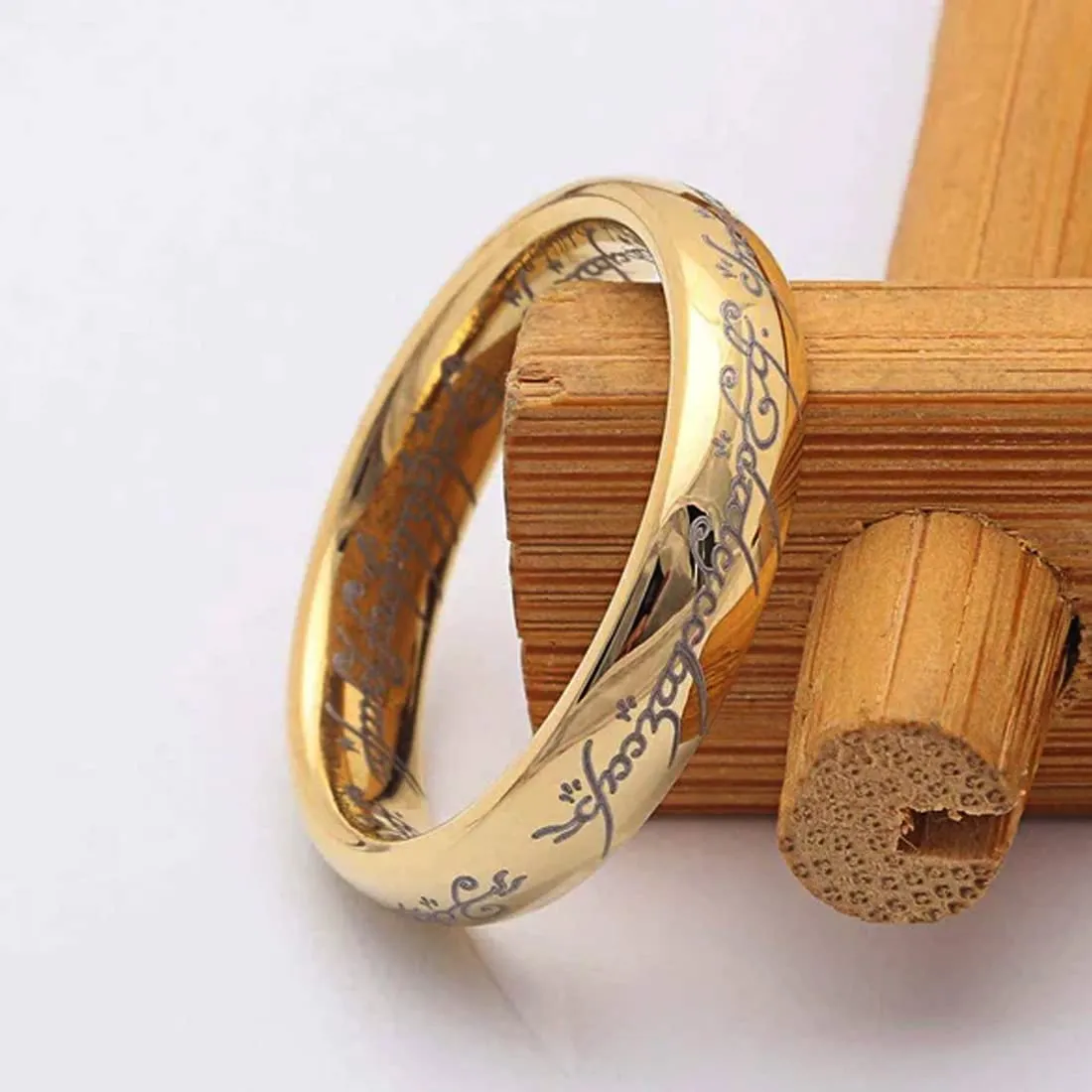 Yellow Chimes Rings for Men and Boys | Gold Plated Ring for Men | Finger Band Mens Ring | Stainless Steel Rings for Men | Birthday Gift for Men and Boys Anniversary Gift for Husband