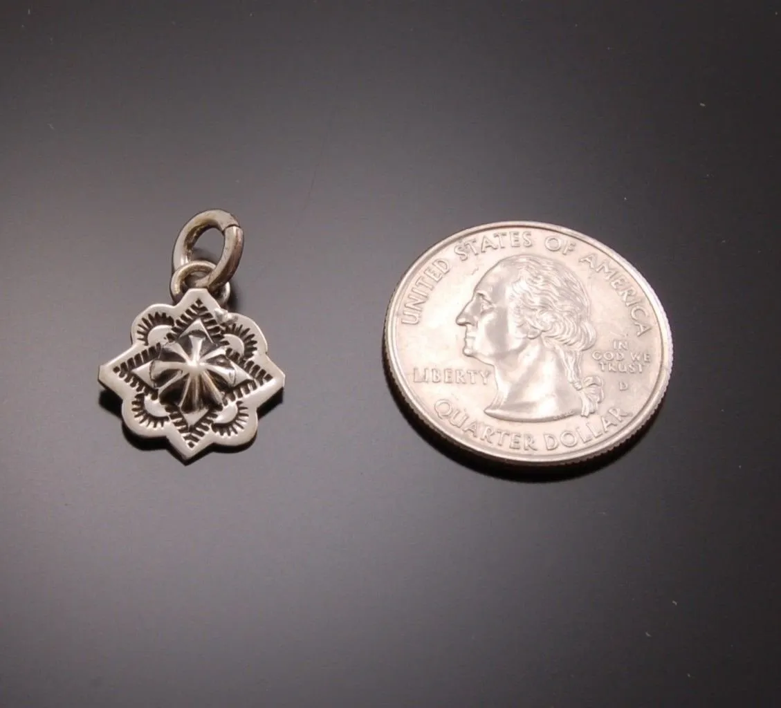 ZBM Stamped Silver Pendant ~ OLD STYLE PAWN ~ DESIGN BY ERICK BEGAY            TO41L